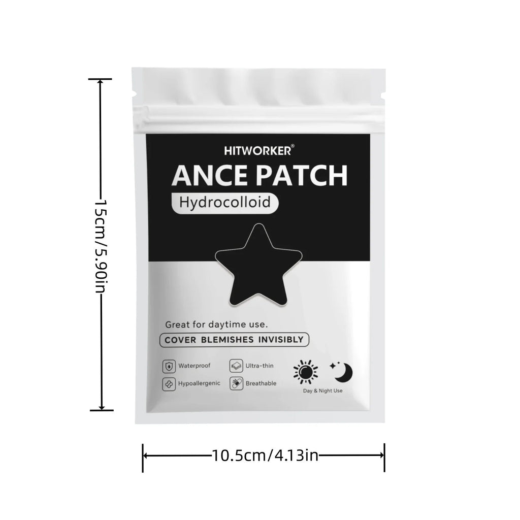 Parches para granos con forma de estrella negra (240/480/800 unidades)