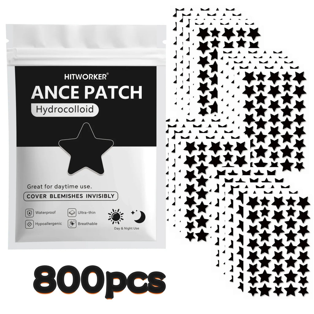 Parches para granos con forma de estrella negra (240/480/800 unidades)