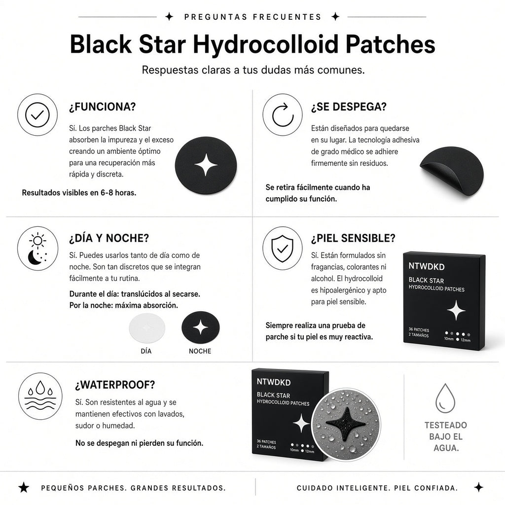 Patchs anti-boutons en forme d'étoiles noires 240/480/800 Pcs